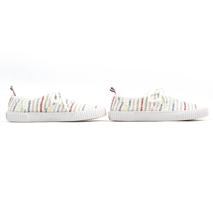Discounted Great THOM BROWNE Low cut sneakers tweed lace up White multicolor mens 8