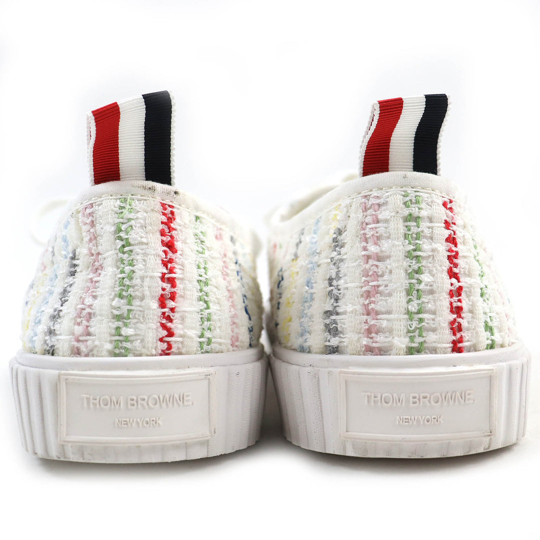 Discounted Great THOM BROWNE Low cut sneakers tweed lace up White multicolor mens 8