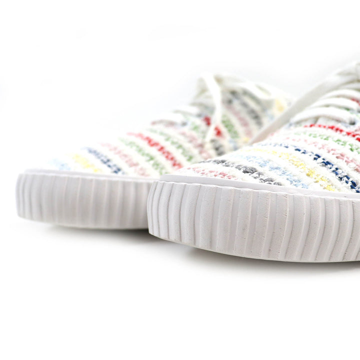Great THOM BROWNE Low cut sneakers tweed lace up White multicolor mens 8