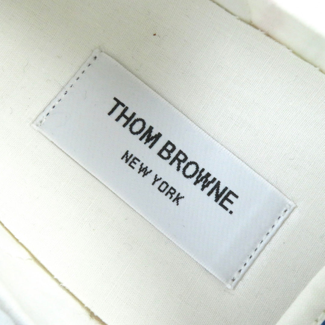 Great THOM BROWNE Low cut sneakers tweed lace up White multicolor mens 8