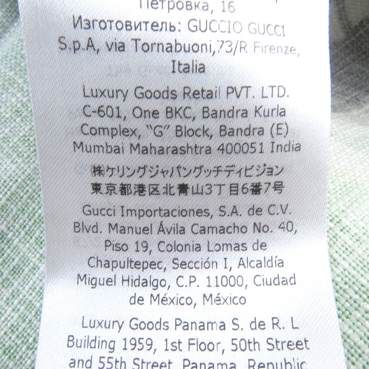 Discounted Excellent GUCCI Short sleeve shirt LOVE PARADE back print aloha shirt Brown