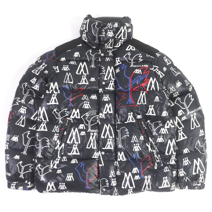 Great MONCLER GENIUS 2 Down jacket MARENNES Logo print all over Dark navy 3