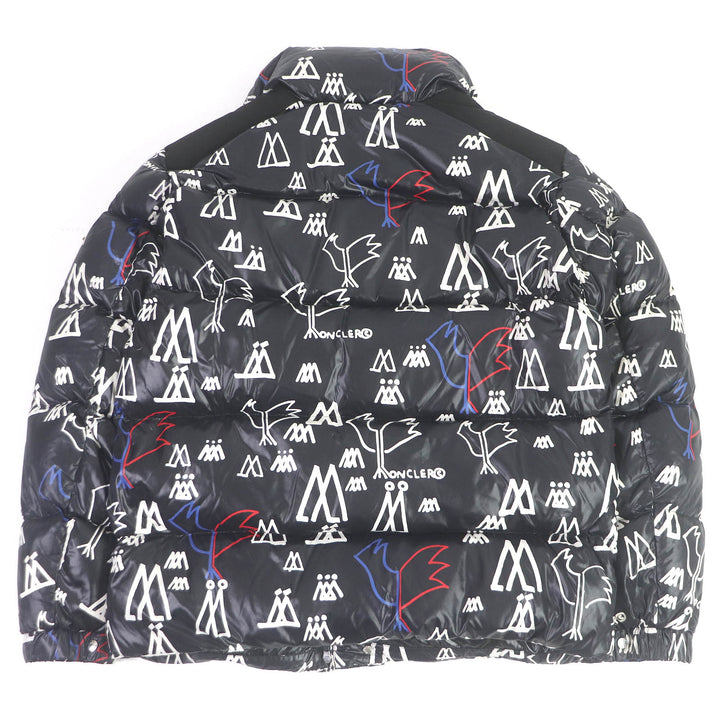 Great MONCLER GENIUS 2 Down jacket MARENNES Logo print all over Dark navy 3