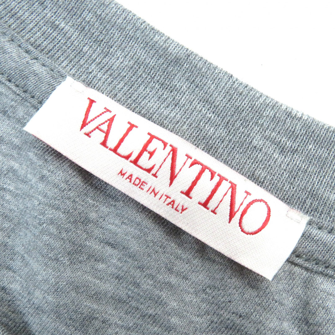 Discounted Excellent VALENTINO Short sleeve T-shirt Rock stud and jewelled gray mens L