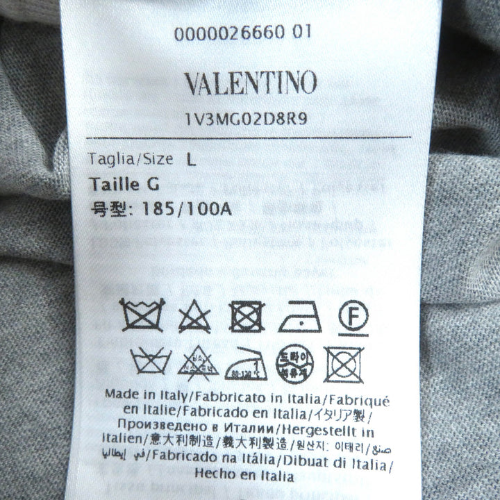 Discounted Excellent VALENTINO Short sleeve T-shirt Rock stud and jewelled gray mens L