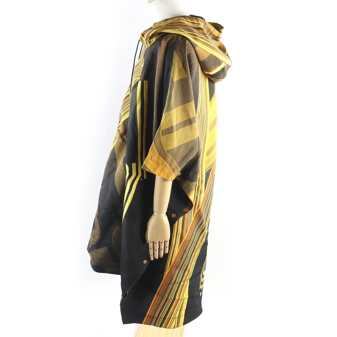 Excellent Dunhill poncho Kenta Cobayashi Long Tail Catalog Print Hoodie Black series silk mens M DU20RH033T0207