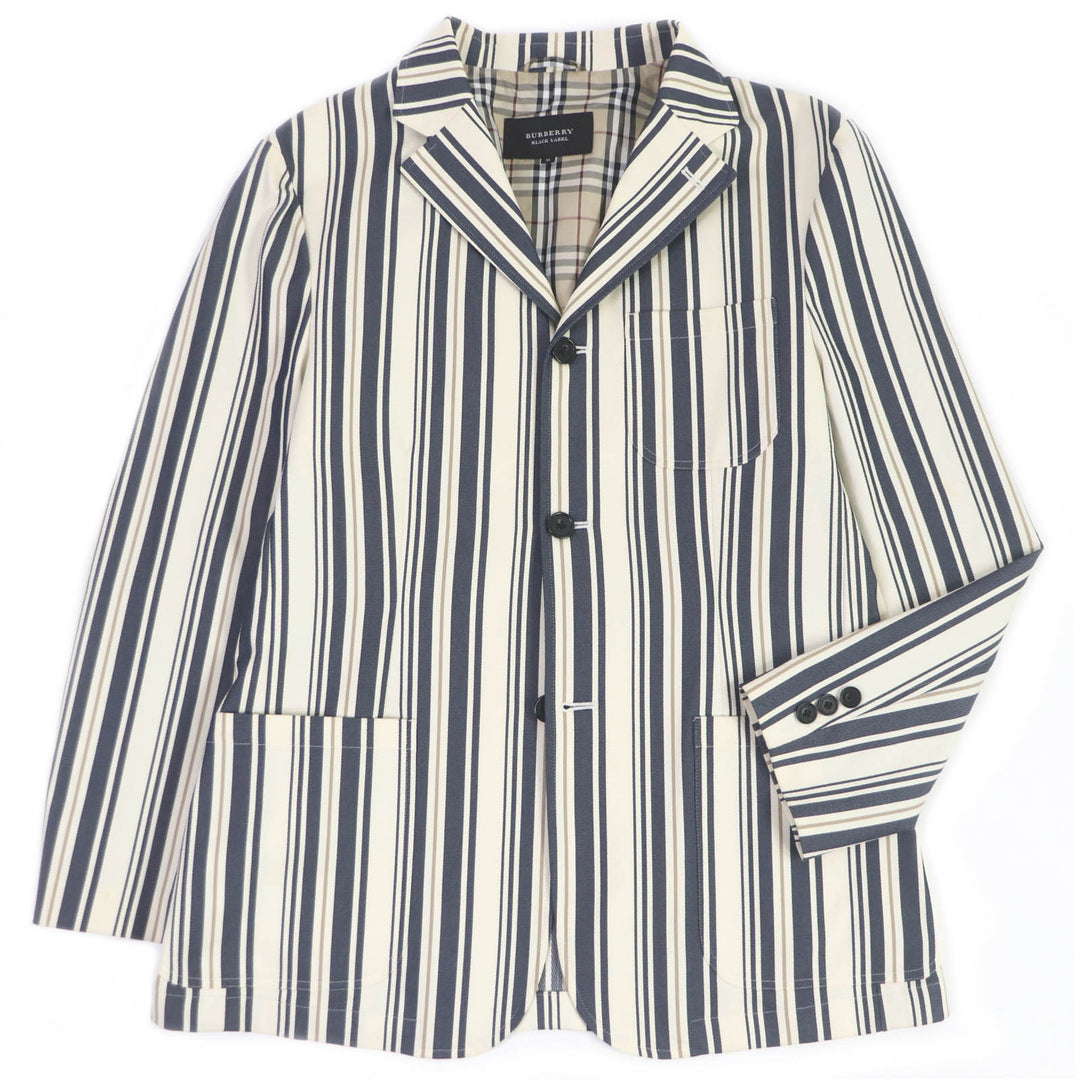 Great BURBERRY BLACK LABEL tailored jacket Stripes, Nova check lining mens M