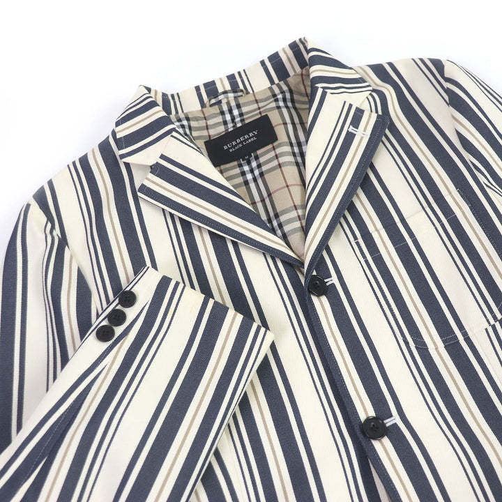 Great BURBERRY BLACK LABEL tailored jacket Stripes, Nova check lining mens M