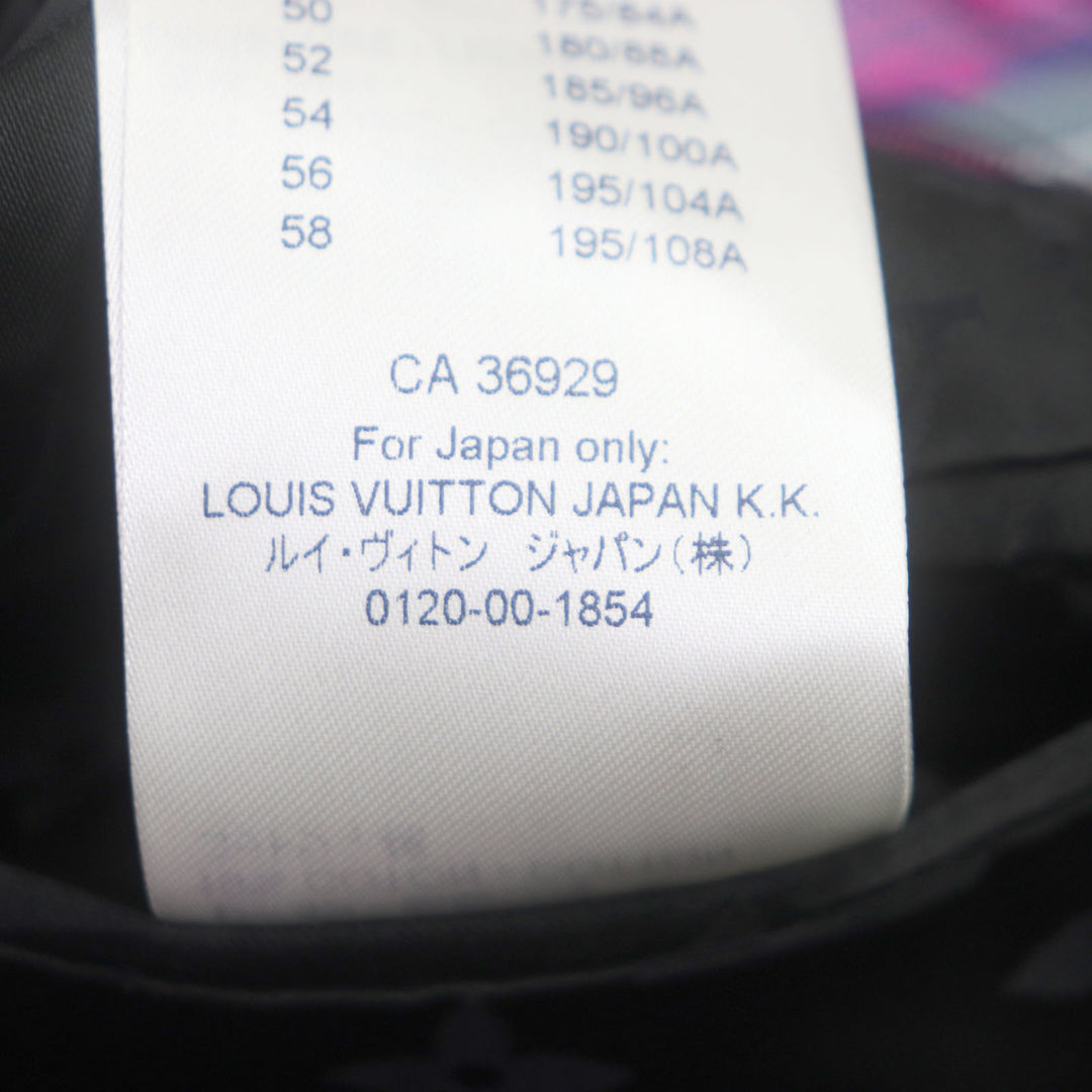 Excellent LOUIS VUITTON Chester coat Madras check monogram logo Pink multi 48