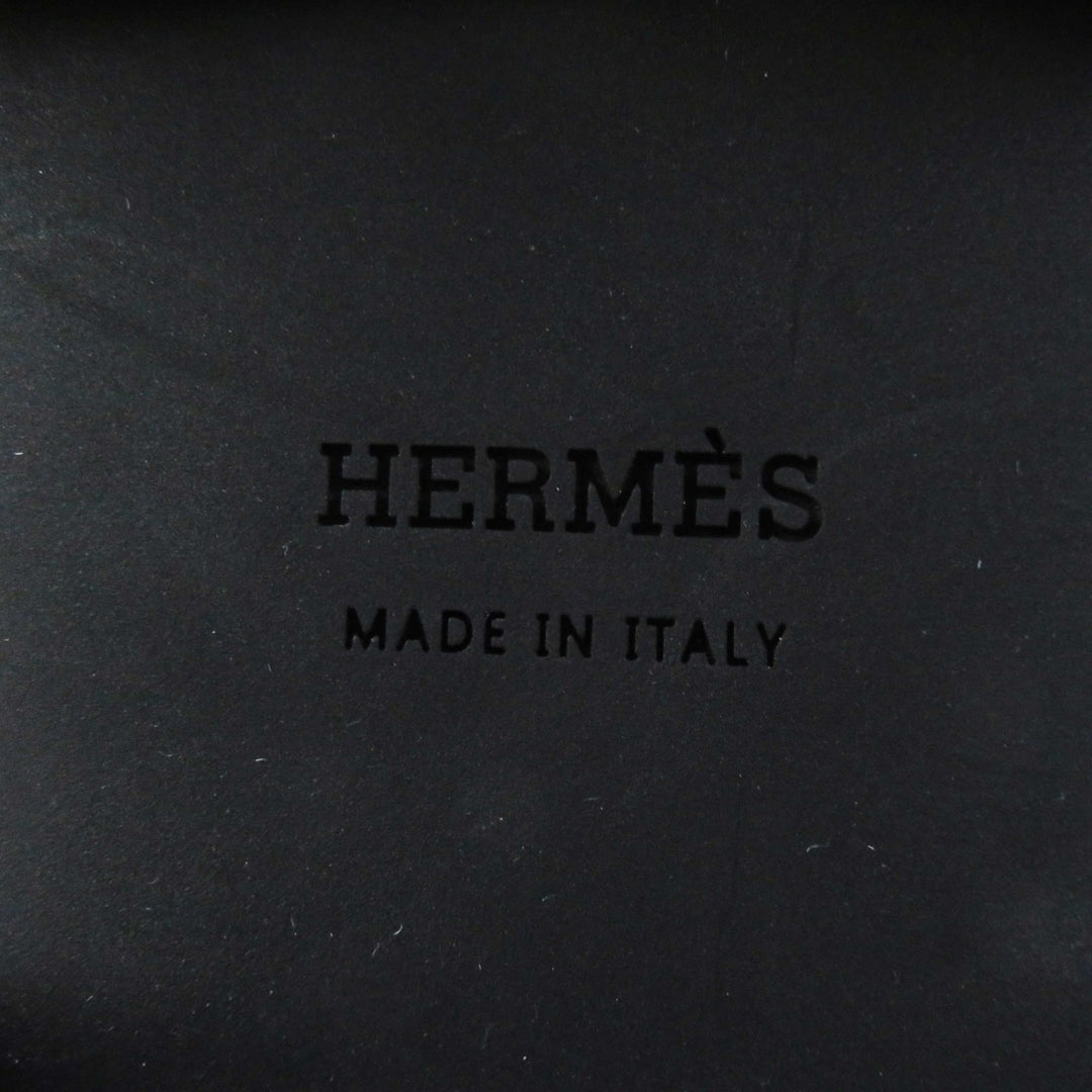 Pristine HERMES Knee-high boots FUJI Exlibris leather Light beige Black Women 36