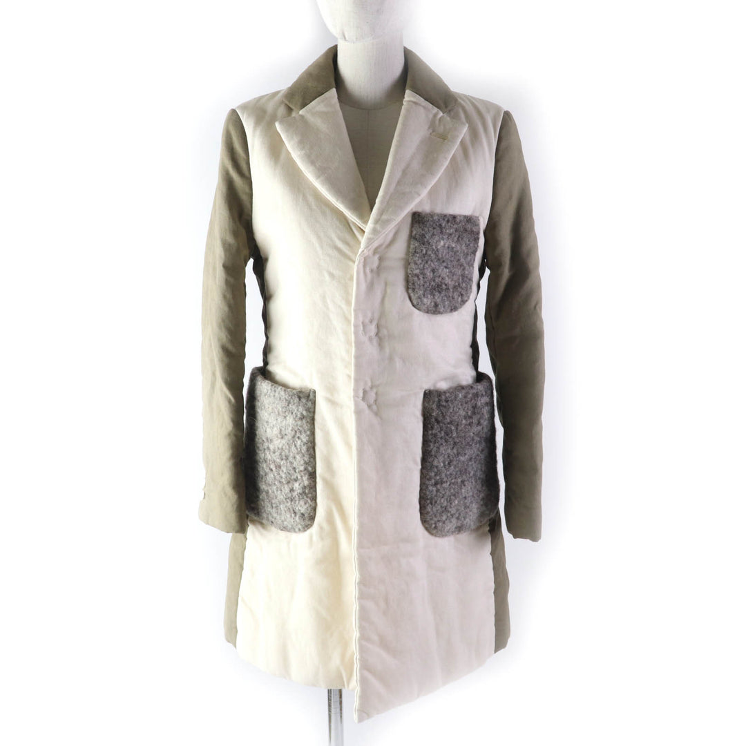 Excellent COMME des GARCONS Chester coat Padded, concealed placket, linen S