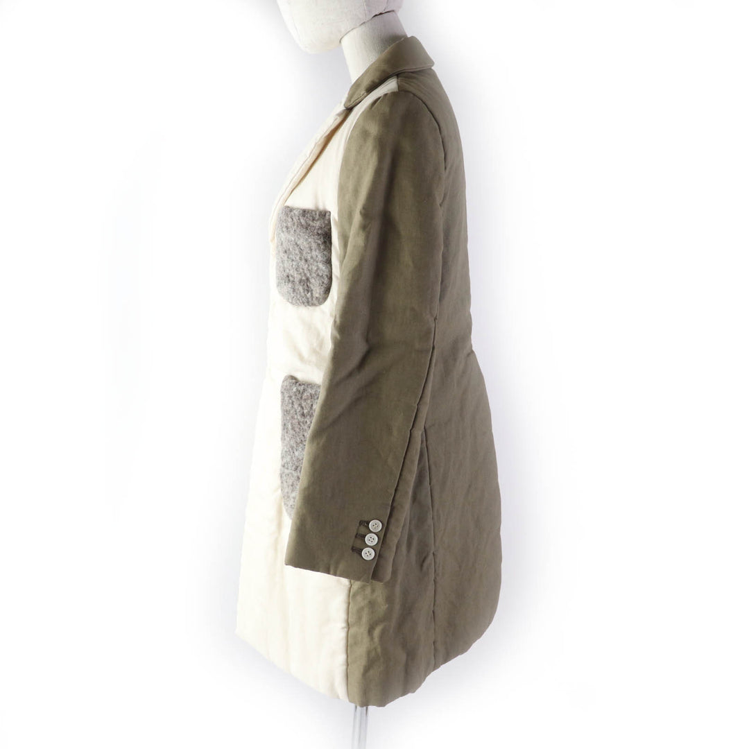 Excellent COMME des GARCONS Chester coat Padded, concealed placket, linen S