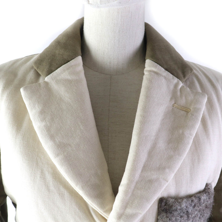 Excellent COMME des GARCONS Chester coat Padded, concealed placket, linen S