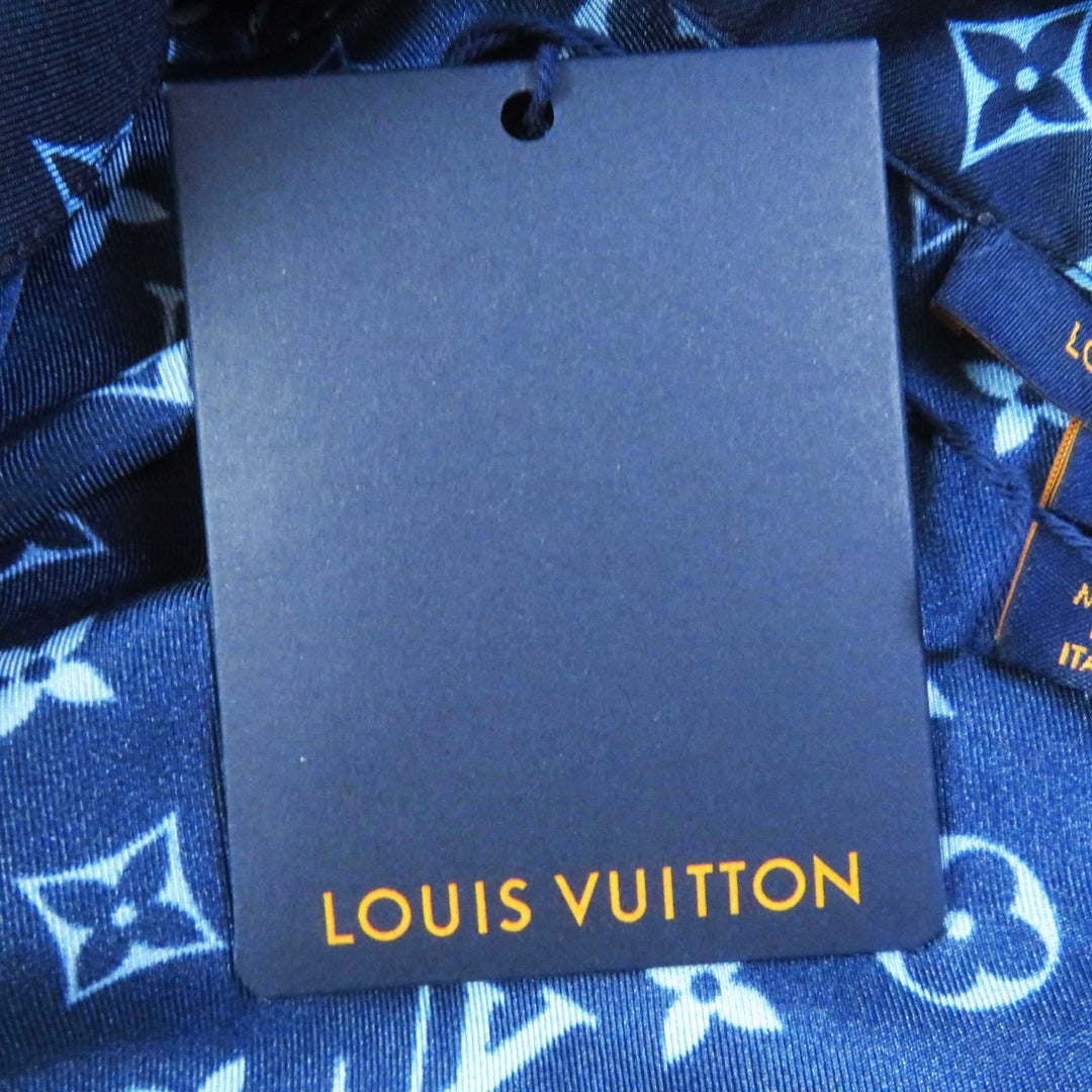 Pristine LOUIS VUITTON Long sleeve shirt Monogram pajama shirt silk Women 34