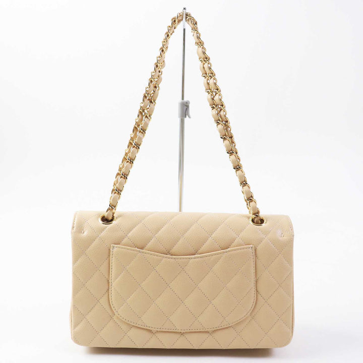 Pristine CHANEL Matelasse 25 Shoulder Bag Caviar Beige A01112