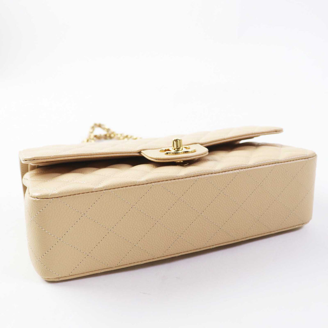 Pristine CHANEL Matelasse 25 Shoulder Bag Caviar Beige A01112