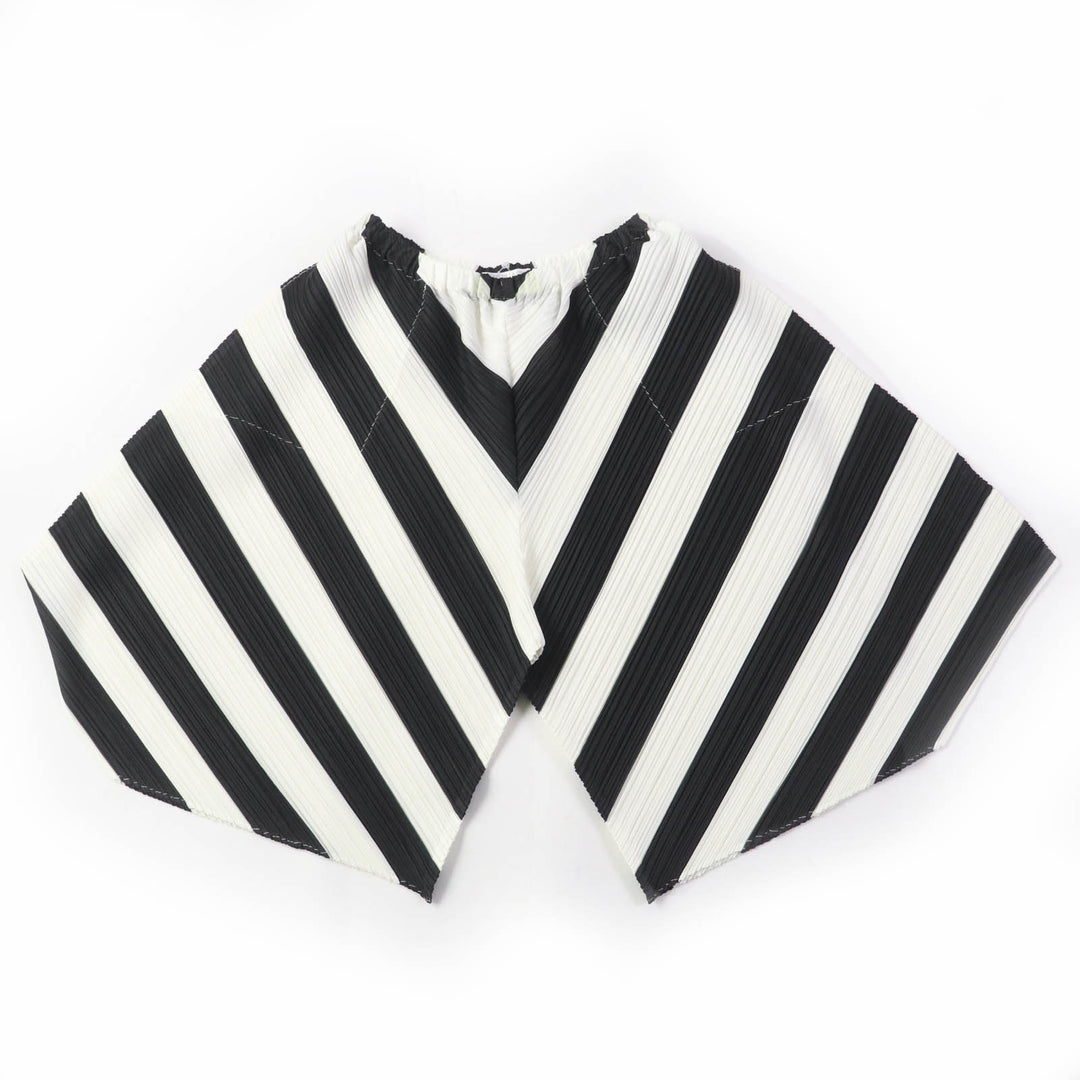 Discounted Pristine PLEATS PLEASE Saruel pants Diagonal striped wide pants White black 3