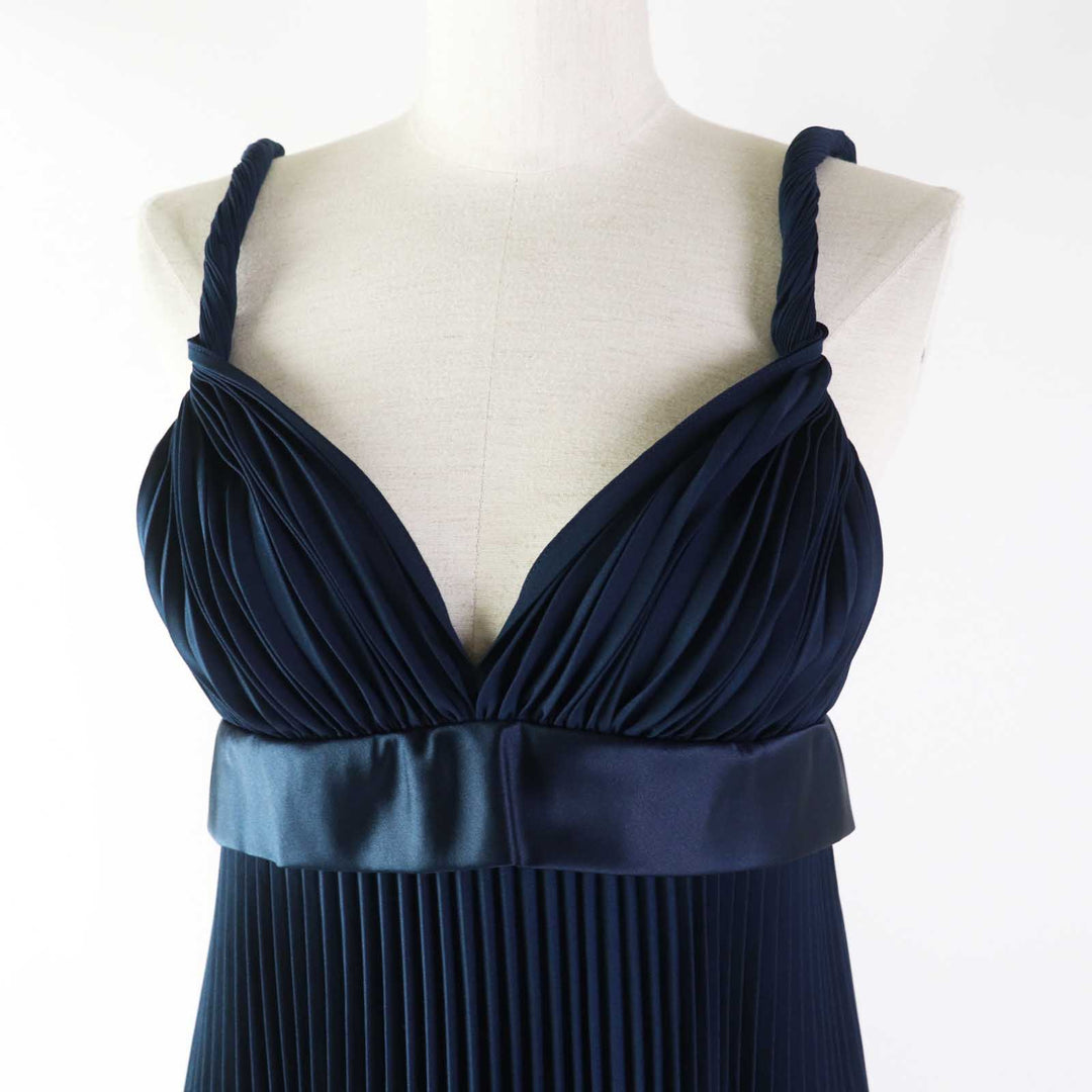 Pristine BURBERRY one piece Pleated Cami Navy polyester Women 38 8038788