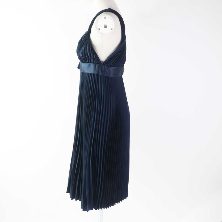 Discounted Pristine BURBERRY one piece Pleated Cami Navy polyester Women 38 8038788