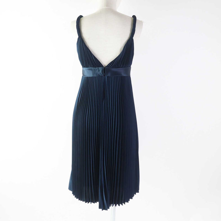 Pristine BURBERRY one piece Pleated Cami Navy polyester Women 38 8038788