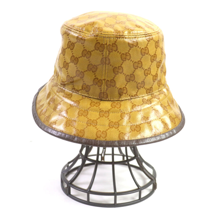 Discounted Excellent GUCCI×adidas hat GG pattern bucket hat Brown Nylon mens 696484