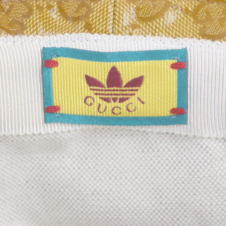 Discounted Excellent GUCCI×adidas hat GG pattern bucket hat Brown Nylon mens 696484
