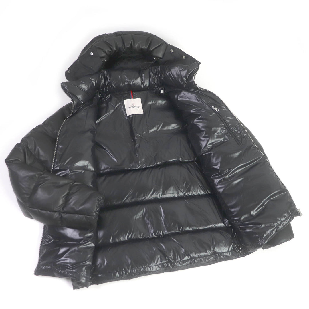 Great MONCLER Down jacket DAUPHINELL Hooded lamb leather jacket black 2