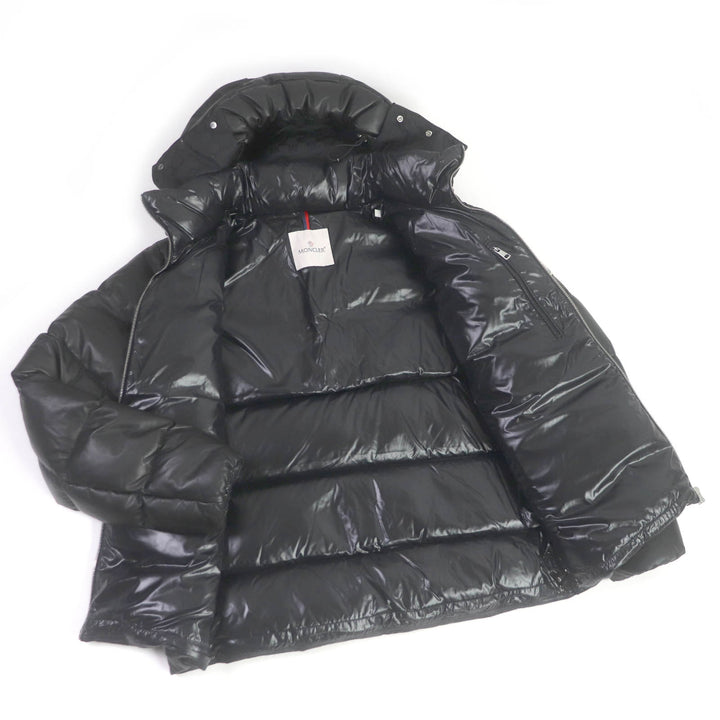 Great MONCLER Down jacket DAUPHINELL Hooded lamb leather jacket black 2