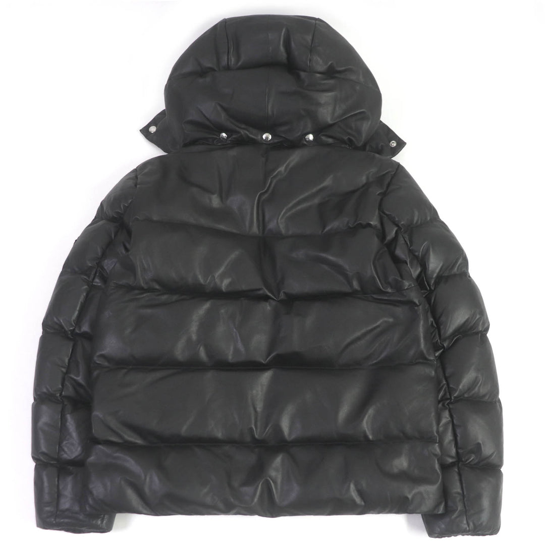 Great MONCLER Down jacket DAUPHINELL Hooded lamb leather jacket black 2