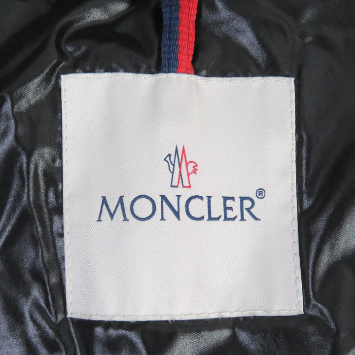 Great MONCLER Down jacket DAUPHINELL Hooded lamb leather jacket black 2