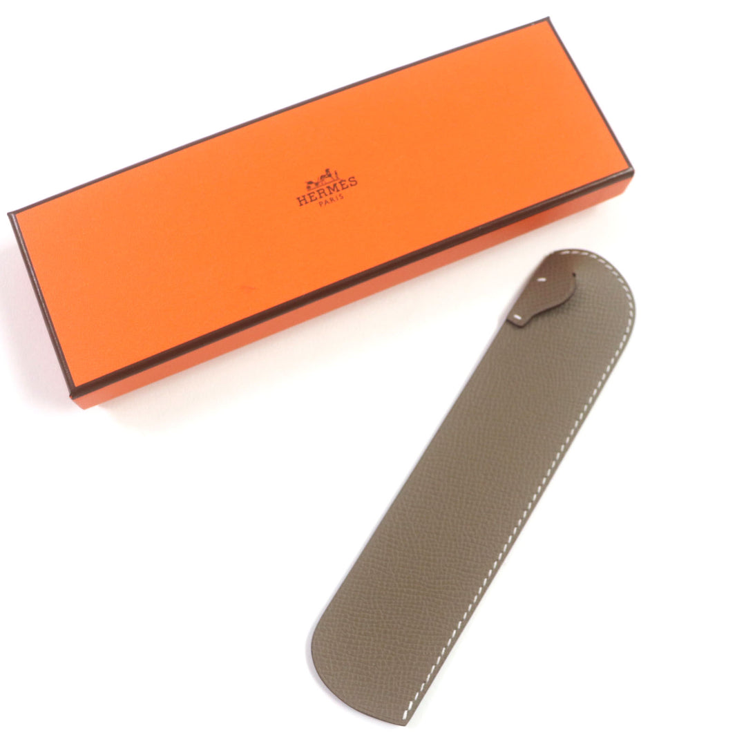 Pristine HERMES Other stationery Saudepage Epsom Leather Bookmark Epsom mens