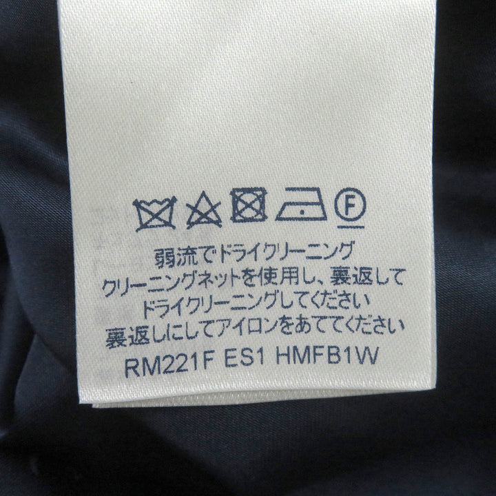 Excellent LOUIS VUITTON Blouson Monogram All-over Pattern Ribbed Hem Navy wool mens 50