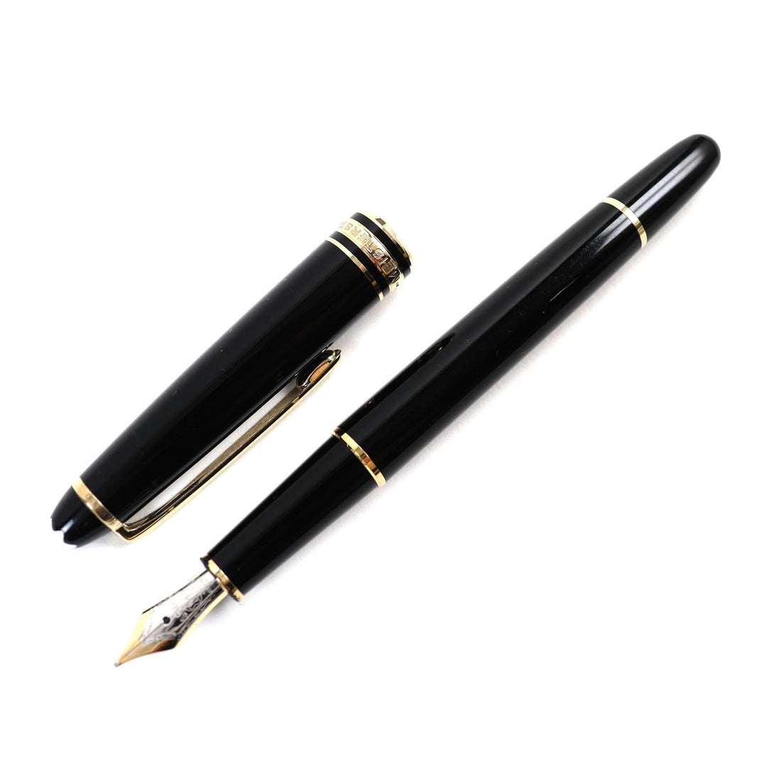 Very Good MONTBLANC fountain pen Meisterstück Classic white star black K14 mens