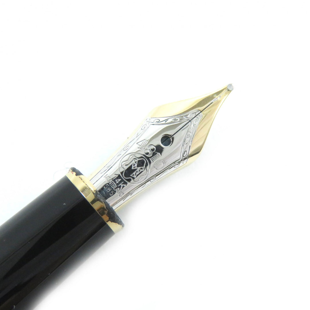 Very Good MONTBLANC fountain pen Meisterstück Classic white star black K14 mens