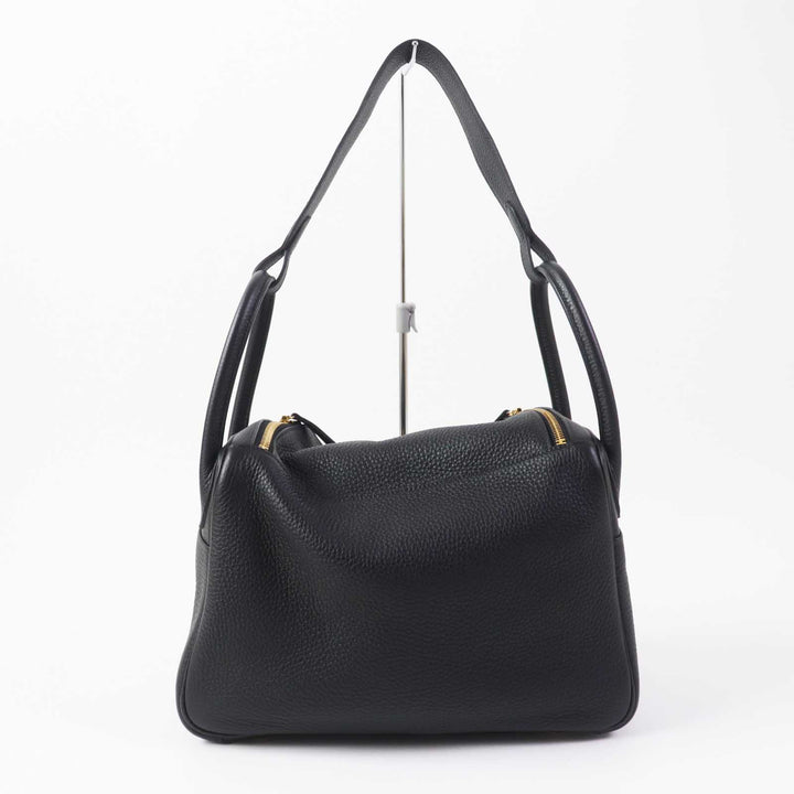 Excellent HERMES Shoulder Bag Lindy 30 Taurillon Clemence black Women