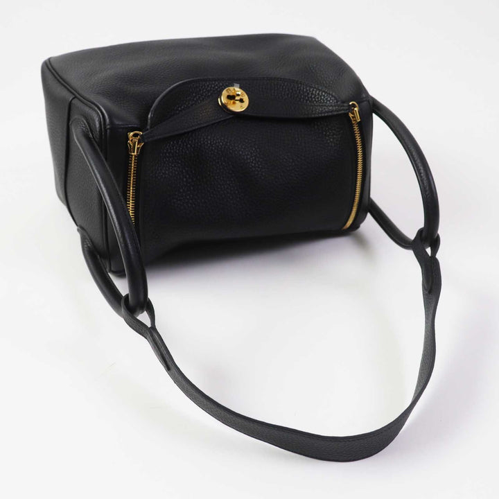 Excellent HERMES Shoulder Bag Lindy 30 Taurillon Clemence black Women