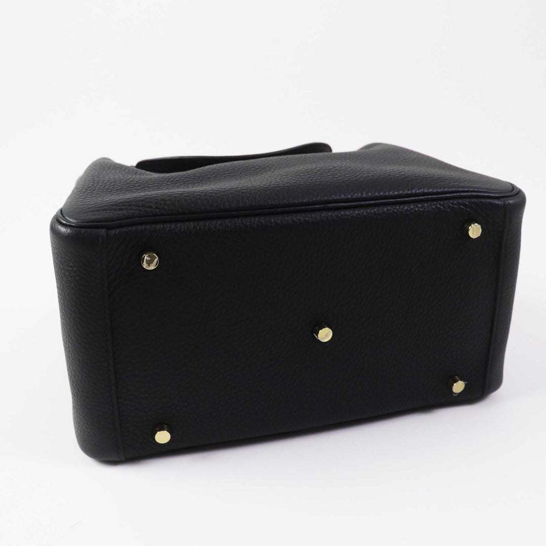 Excellent HERMES Shoulder Bag Lindy 30 Taurillon Clemence black Women