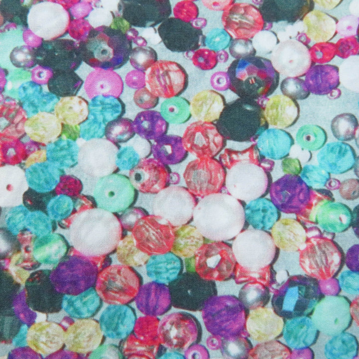 Excellent DRIES VAN NOTEN blouse Bead print open collar shirt multicolor cotton Women 34