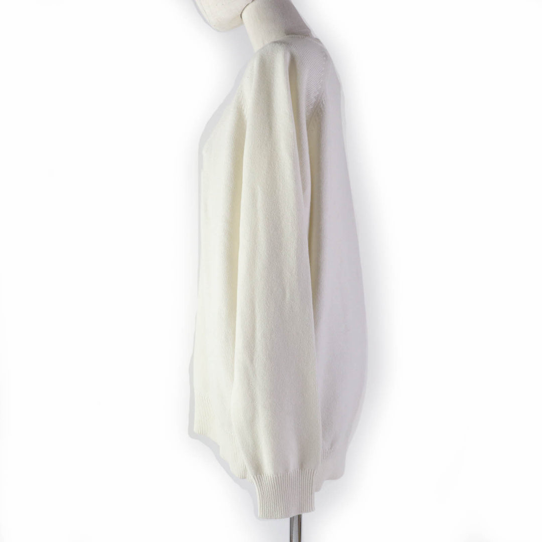 Excellent GIVENCHY knit 4G Logo Long Sleeve Ivory cashmere Women M BW908N4ZEQ