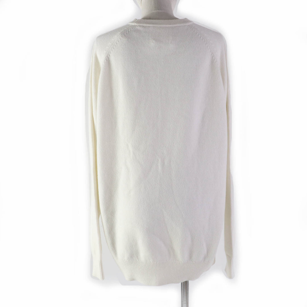 Excellent GIVENCHY knit 4G Logo Long Sleeve Ivory cashmere Women M BW908N4ZEQ