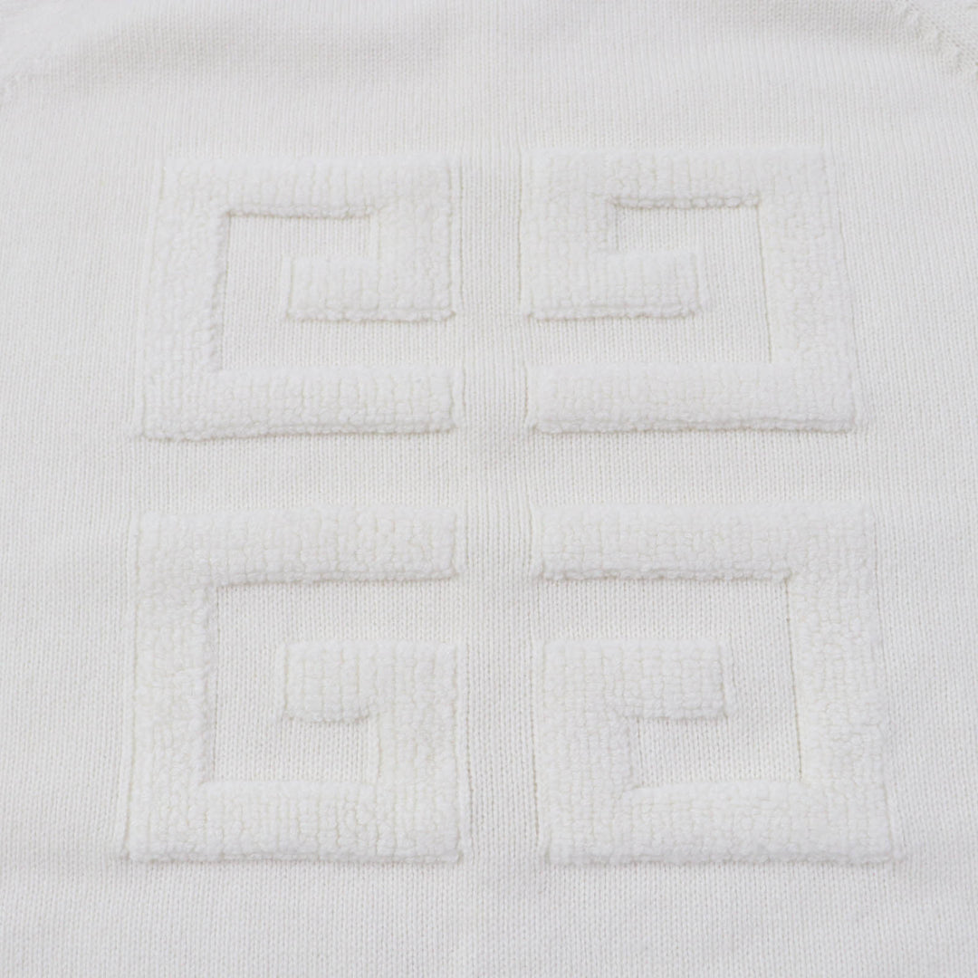 Excellent GIVENCHY knit 4G Logo Long Sleeve Ivory cashmere Women M BW908N4ZEQ