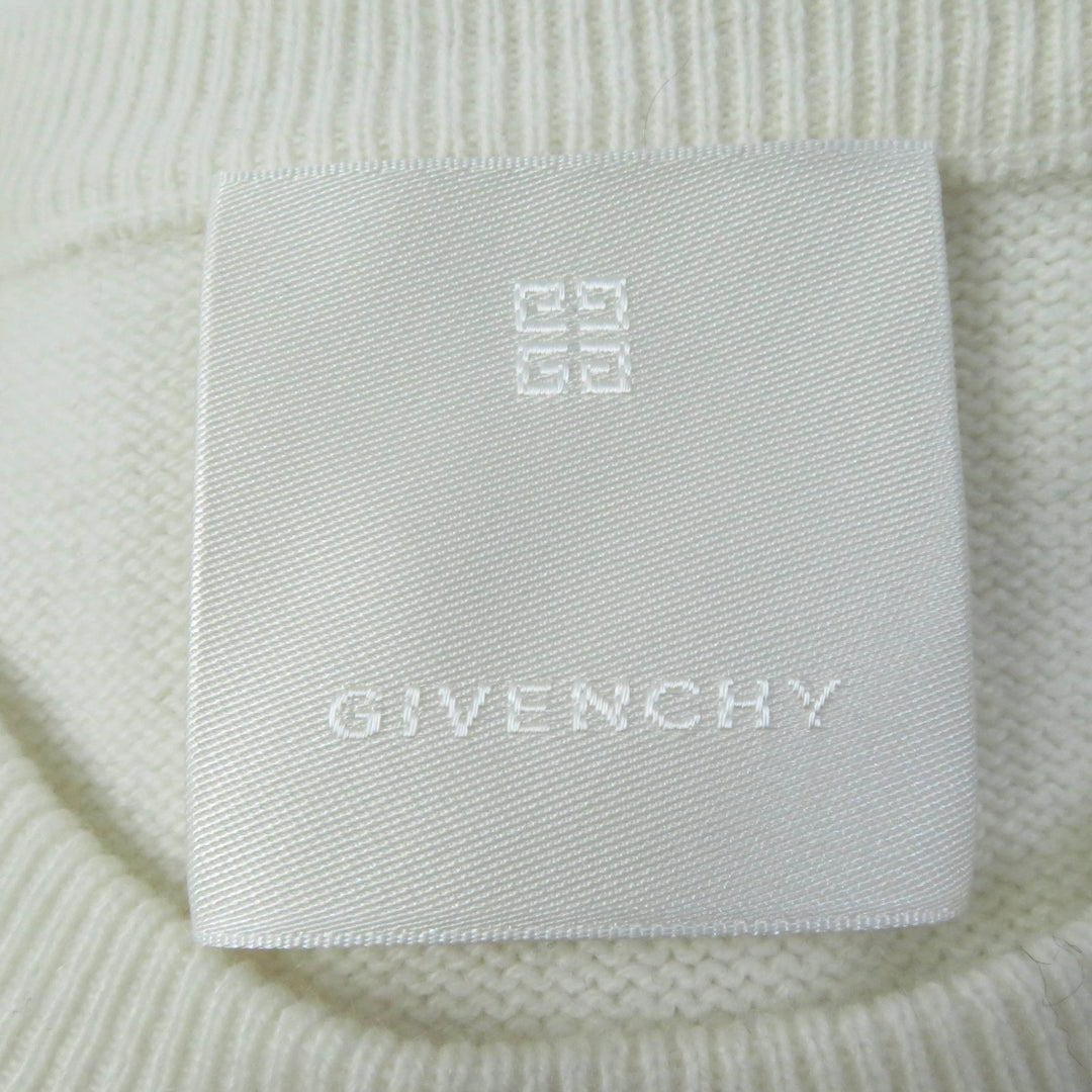 Excellent GIVENCHY knit 4G Logo Long Sleeve Ivory cashmere Women M BW908N4ZEQ