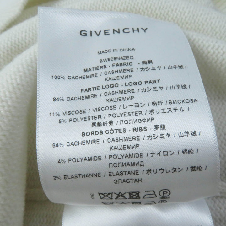 Excellent GIVENCHY knit 4G Logo Long Sleeve Ivory cashmere Women M BW908N4ZEQ