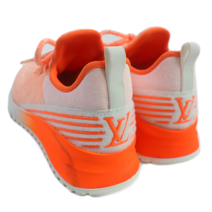 Excellent LOUIS VUITTON Low cut sneakers VNR line LV logo running shoes Neon orange mens 6