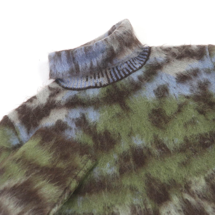 Excellent LOUIS VUITTON sweater LV Circle Logo Metal All-over Print Knit mohair mens M