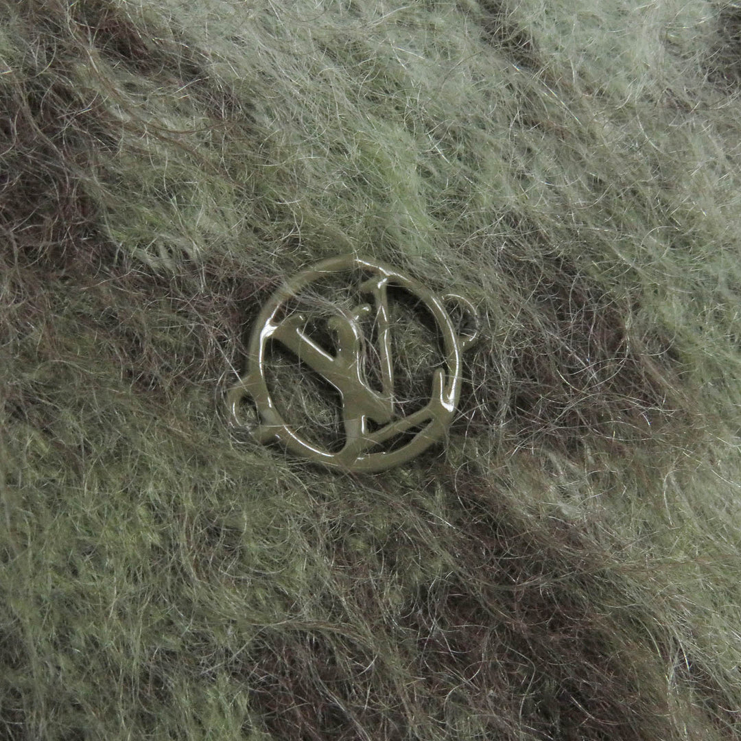 Excellent LOUIS VUITTON sweater LV Circle Logo Metal All-over Print Knit mohair mens M