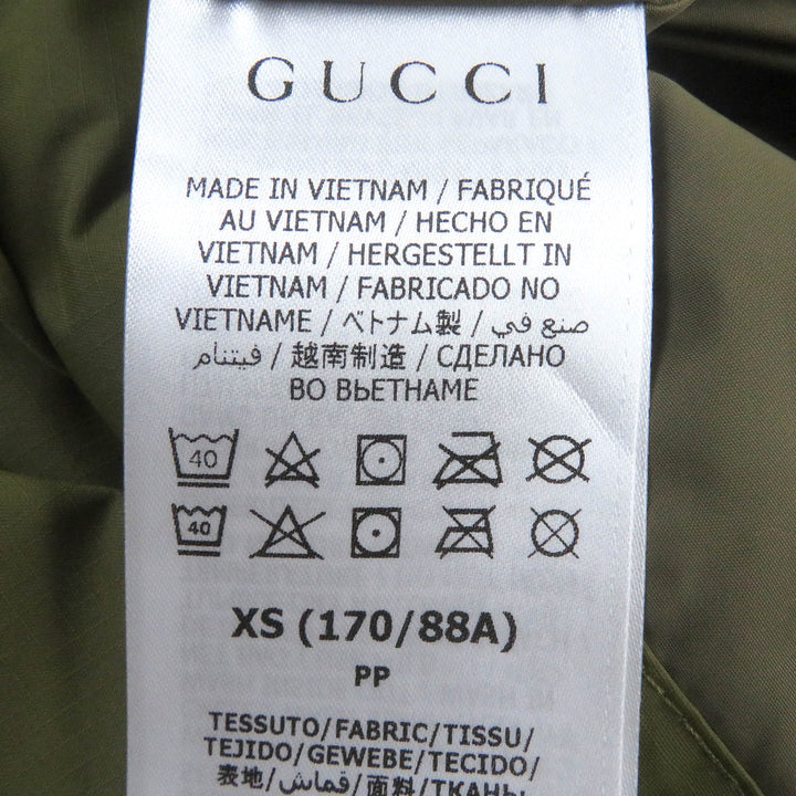 Pristine GUCCI×THE NORTH FACE coat hooded anorak parka rain khaki mens XS 648874