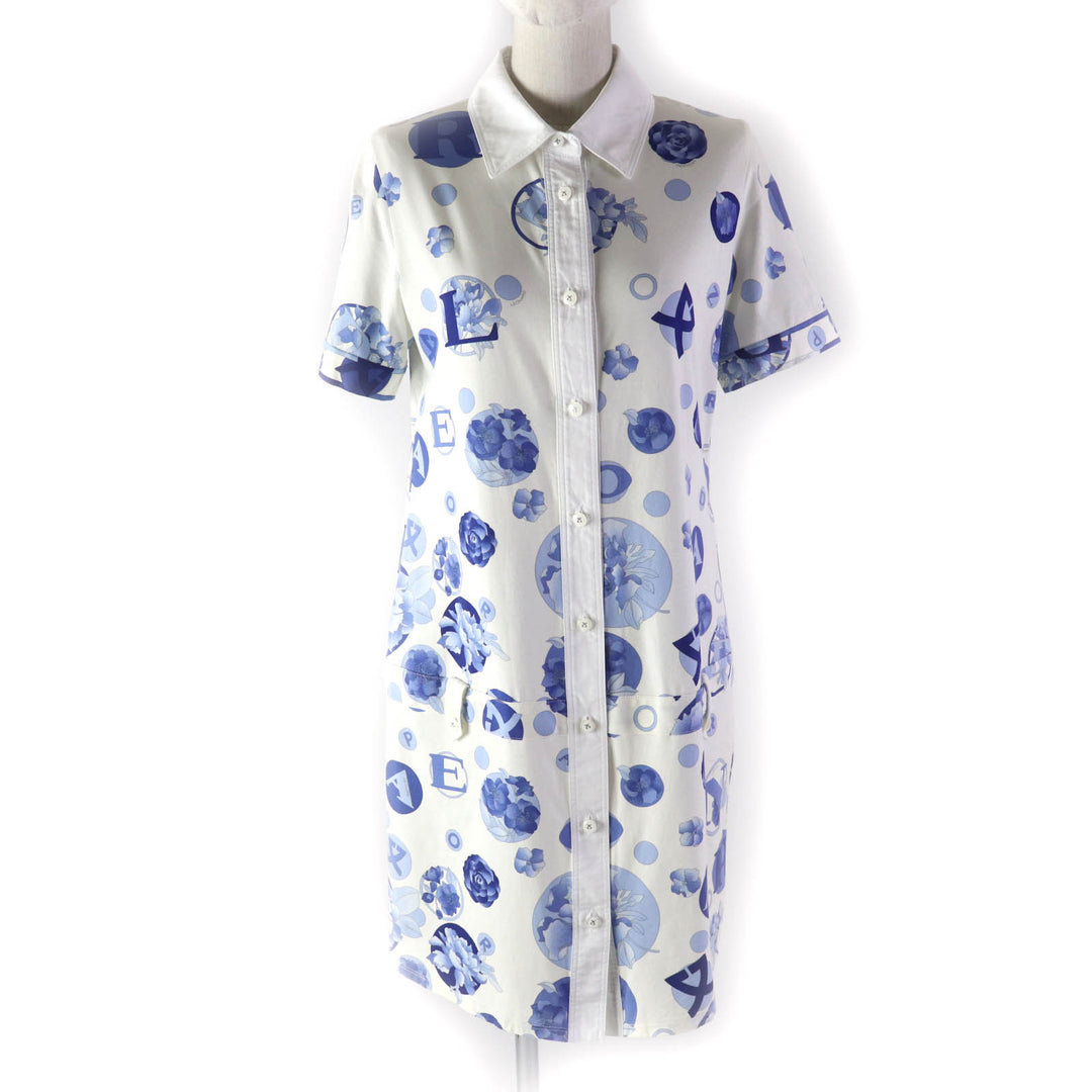 Excellent LEONARD SPORT one piece Floral short sleeve shirt with logo buttons