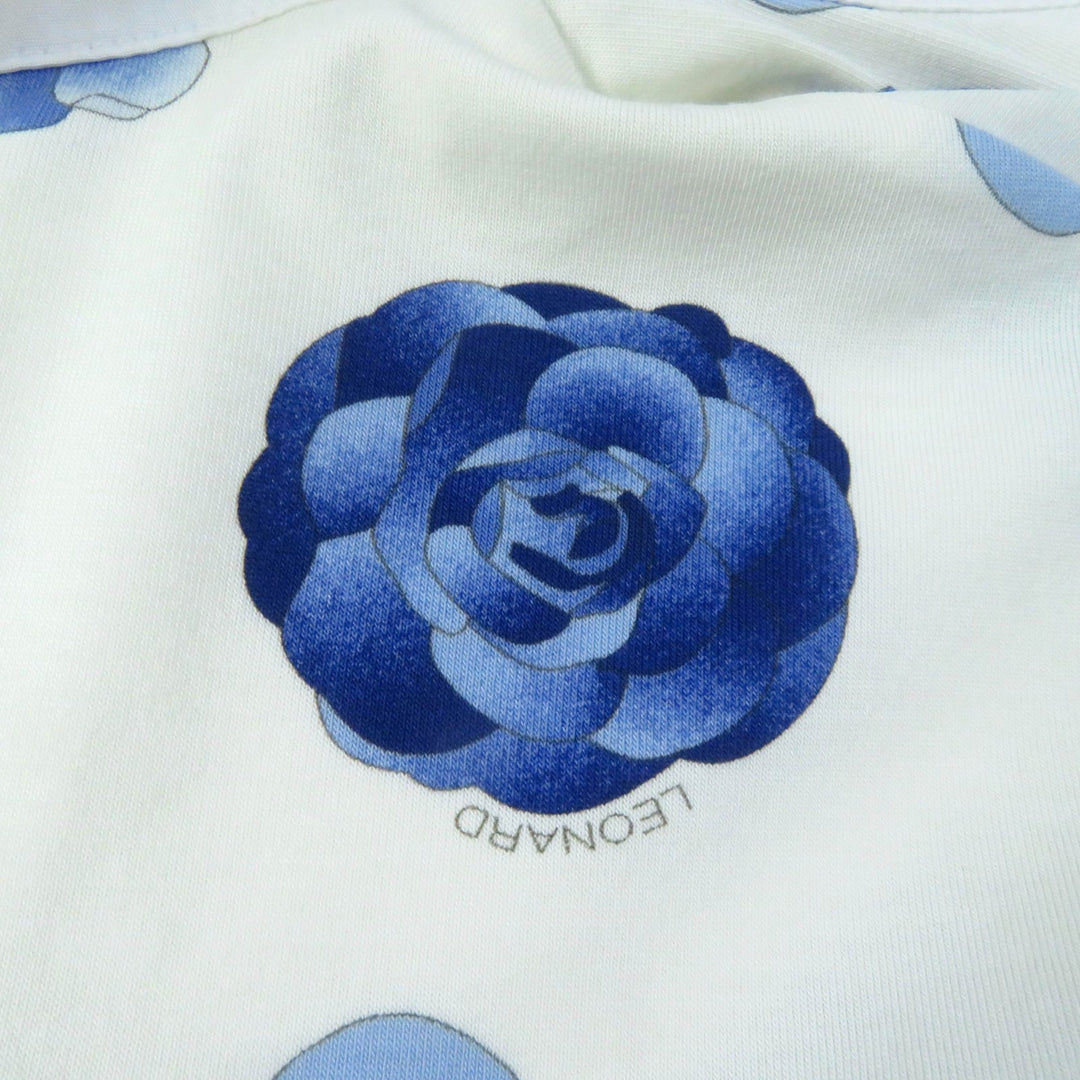 Excellent LEONARD SPORT one piece Floral short sleeve shirt with logo buttons