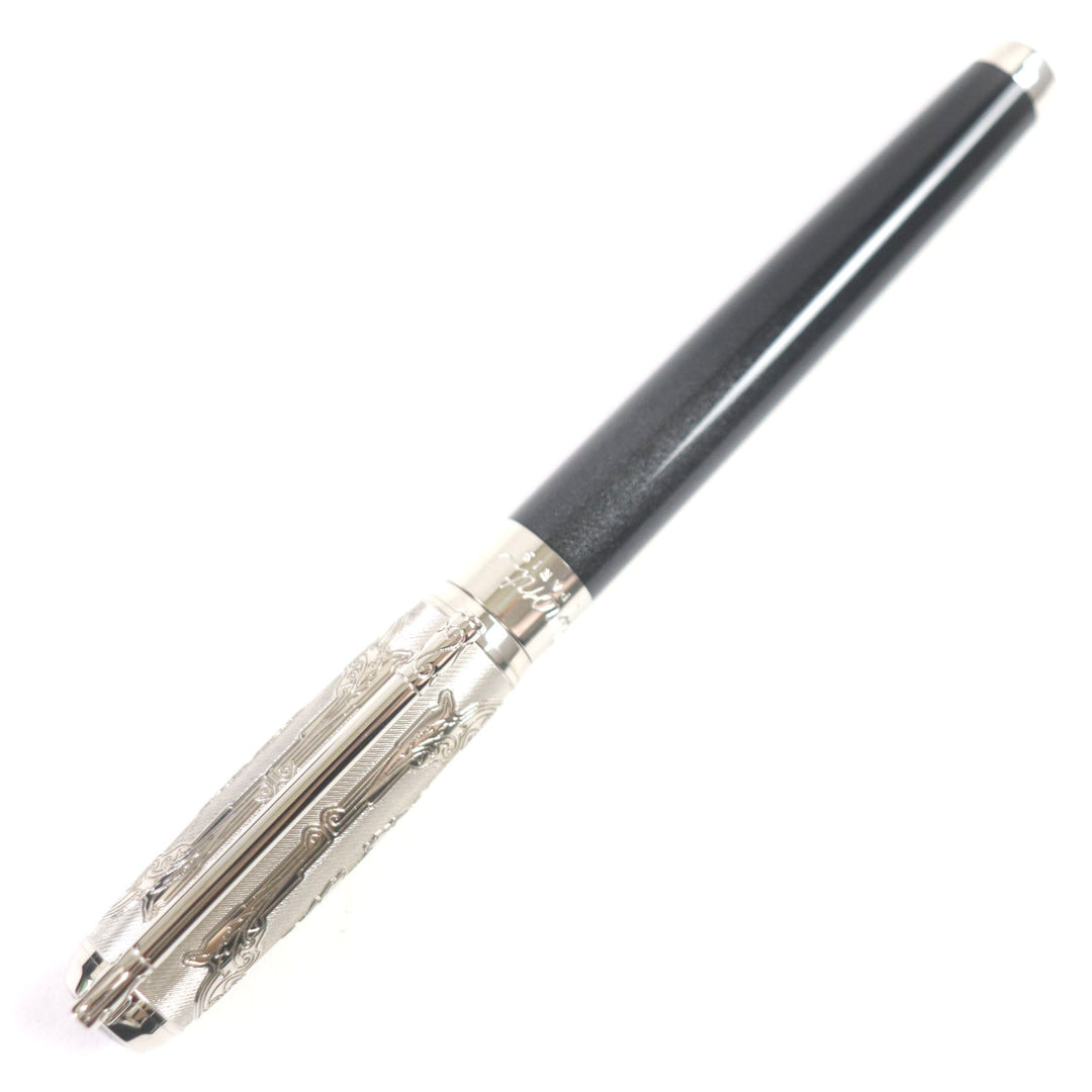 Discounted Pristine Dupont fountain pen Wild West 198/1500 Black Silver K14 mens